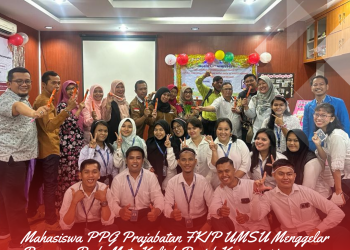 Mahasiswa PPG Prajabatan FKIP UMSU Menggelar Pameran Pada Mata Kuliah Projek Kepemimpinan